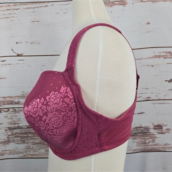 Soma Stunning Support Full Coverage Bra Dark Red Size 38DD - Picture 3 of 4